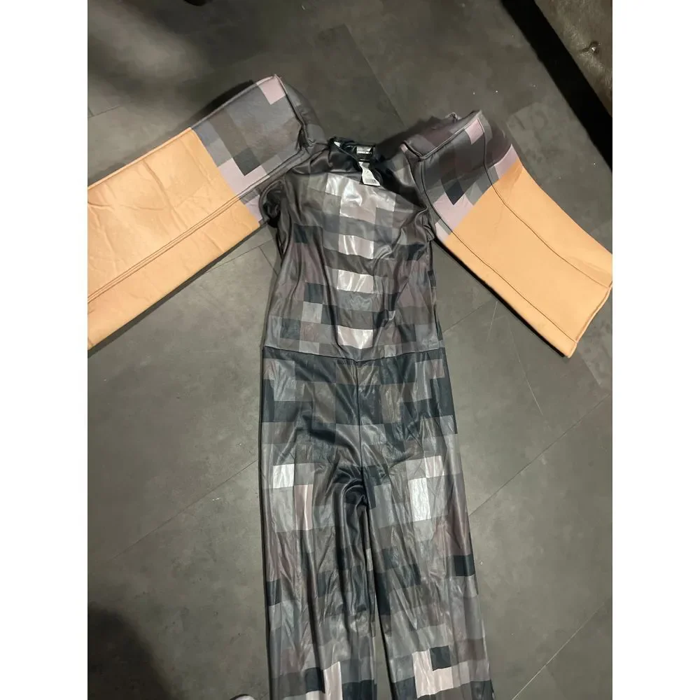 Minecraft Geometric Print Bodysuit Jumpsuit‎ Cosplay Costume H-707